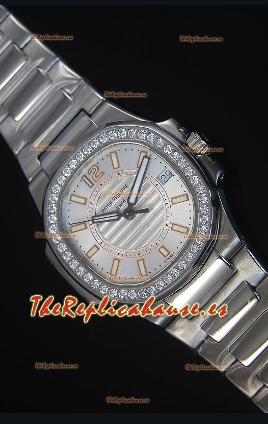Patek Philippe Ladies Nautilus Reloj de Acero Inoxidable 36MM 
