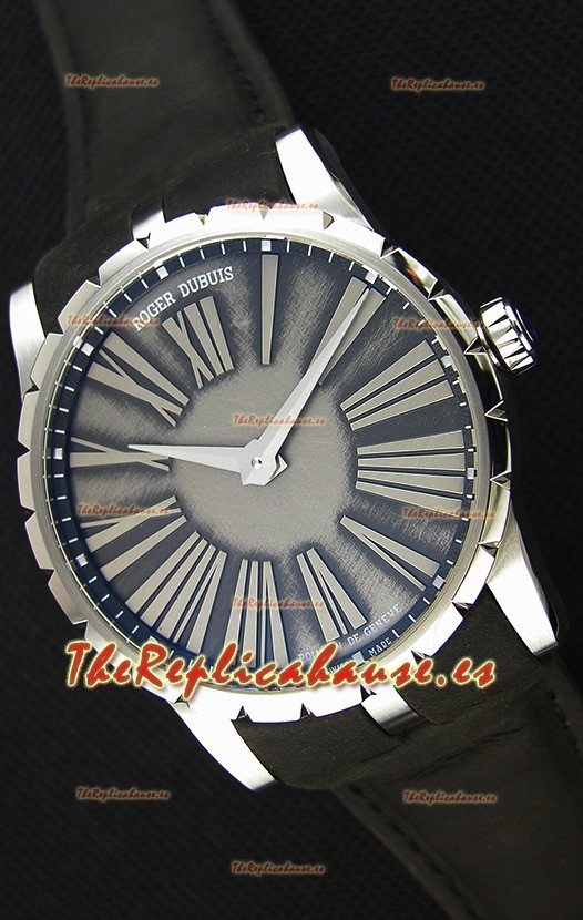 Roger Dubuis Excalibur Caja de Acero Dial Gris Reloj Réplica Suizo