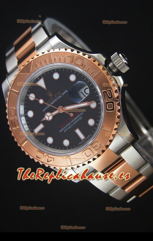 Rolex Yacht-Master 40 Everose Gold Reloj Replica Suiza 1:1 con Movimiento 2836-2