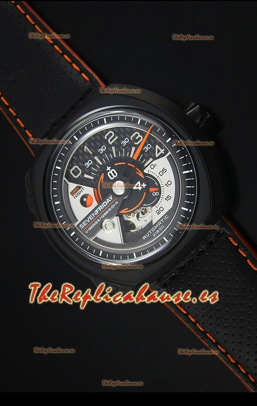 SevenFriday V02-01 Movimiento Miyota 82S7 Edición 1:1 Dial de Carbón