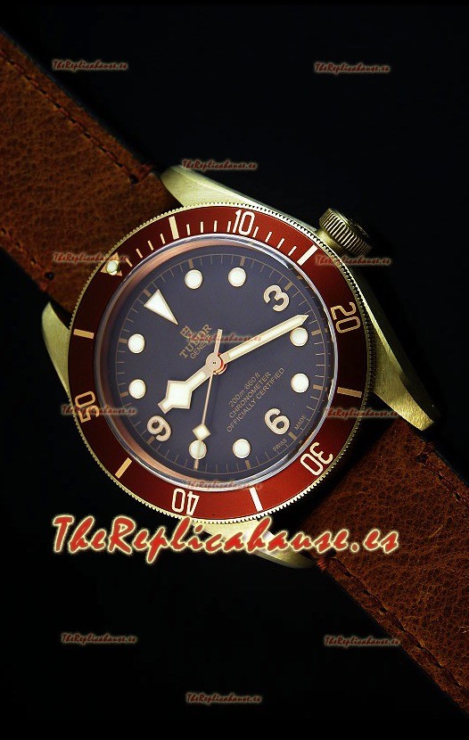 Tudor Heritage Bay Bronze Reloj Replica Suizo espejo 1:1 con Dos Correas