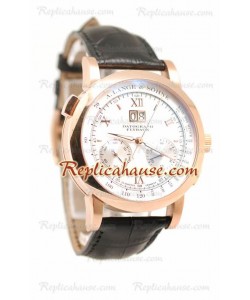 A. Lange Sohne Datograph Flyback Cronógrafo Reloj Suizo para Hombre