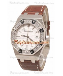 Audemars Piguet Royal Oak Automático Correa de cuero Reloj Suizo