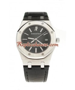 Audemars Piguet Royal Oak Automático Reloj Suizo con correa de cuero 