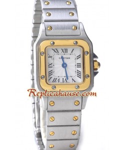 Cartier Réplica Santos Dos Tonos Dama