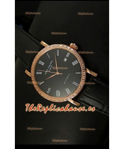 Patek Philippe Calatrava 5298 Reloj Réplica Suiza en Oro Rosado - Horas en Números Romanos