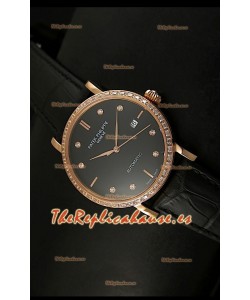 Patek Philippe Calatrava 5298 Reloj Réplica Suiza en Oro Rosado - Horas en Diamantes