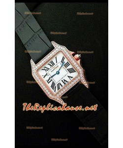 Cartier Santos Dumont Reloj para Señoras - 28 MM en Oro Rosa 