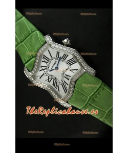 Cartier Tank Folle para damas Réplica en malla verde 