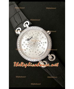 Chopard Xtraveganza Reloj para Señoras con Diamantes incrustados en carcasa y Correa Negra