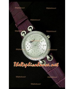 Chopard Xtraveganza Reloj para Señoras con Diamantes incrustados en carcasa Correa Púrpurea