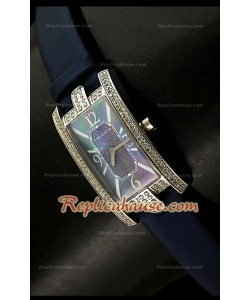 Harry Wenston Avenue C Reloj con Esfera Azul Perla 