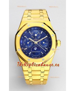 Audemars Piguet Royal Oak Calendario Perpetuo Réplica Suiza Acero 904L Caja en Oro Amarillo
