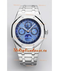 Audemars Piguet Royal Oak Calendario Perpetuo Réplica Suiza Acero 904L - Dial Azul Claro