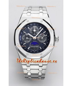 Audemars Piguet Royal Oak Calendario Perpetuo Réplica Suiza Acero 904L - Dial Azul Navy