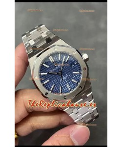 Audemars Piguet Royal Oak 37MM Dial Azul Acero 904L Reloj en Movimiento 3120 - Reloj Réplica a Espejo 1:1