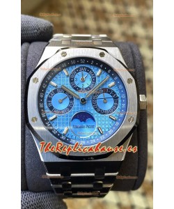 Audemars Piguet Royal Oak Calendario Perpetuo Réplica Suizo Acero 904L Dial Azul