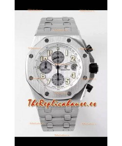 Audemars Piguet Royal Oak Offshore Dial Blanco Cronógrafo Reloj Réplica a Espejo 1:1 - Acero 904L