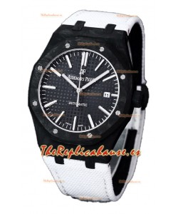 Audemars Piguet Royal Oak Ref.15400 Reloj con Caja de Carbono Forjado Dial Negro en Réplica Espejo 1:1