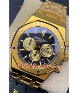 Audemars Piguet Royal Oak Cronógrafo Oro Amarillo Dial Dial Correa Acero Reloj Réplica Suiza