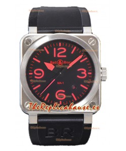 Bell and Ross BR03-92 MA-01 Edición Indicadores Rojos Reloj Réplica Suiza
