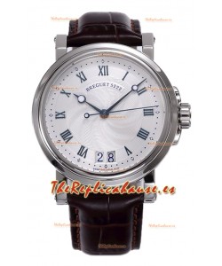Breguet Marine Automatic Big Date 5817 Reloj Acero Inoxidable con Dial Blanco