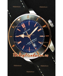 Breitling SuperOcean Heritage II B20 44MM Reloj Réplica a espejo 1:1 Dial Negro con Bisel en Dos Tonos