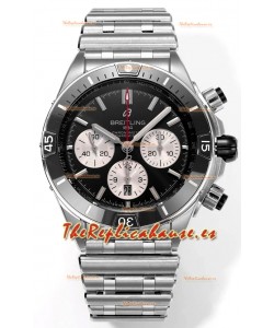 Breitling Chronomat B01 42 Edición Suiza Caja Acero 904L Dial Negro Reloj Réplica Espejo 1:1