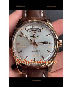 Breitling Transocean Dia y Noche Reloj Réplica Suizo en Dial Blanco Edición Espejo 1:1