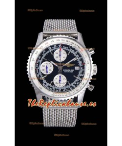 Breitling Navitimer Chronograph 41MM Reloj Réplica Suizo a Espejo 1:1 Caja de Acero 904L con Correa de Malla de Acero