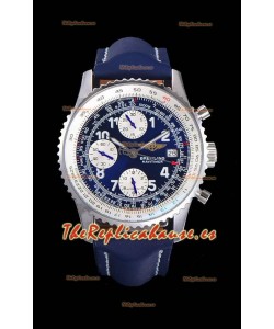 Breitling Navitimer Chronograph 41MM Reloj Réplica Suizo a Espejo 1:1 Caja de Acero 904L con Dial Azul