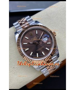 Rolex Datejust 126331 41MM ETA 3235 Reloj Réplica Suizo a Espejo 1:1 en Oro Rosado Acero 904L - Espejo 1:1