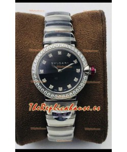 Bvlgari LVCEA Edition Reloj en Acero Inoxidable Dial Negro - Réplica a Espejo 1:1