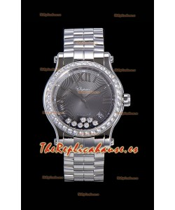 Chopard Happy Sport Reloj Réplica Suizo Automático a espejo 1:1 36MM Caja Acero 904L Dial Gris Gris Dial