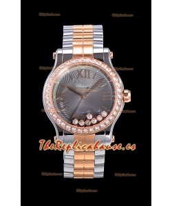 Chopard Happy Sport Reloj Réplica Suizo Automático a espejo 1:1 36MM Caja en Oro Rosado de dos Tonos