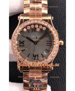 Chopard Happy Sport Reloj Réplica Suizo Automático a espejo 1:1 en Oro Rosado - 36MM Ancho