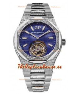 Girard Perregaux Laureato Tourbillon Espejo 1:1 Dial Azul Reloj Réplica Suiza 