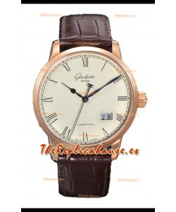 Glashütte Senator Excellence Panorama Date Oro Rosado Reloj Réplica Espejo 1:1 