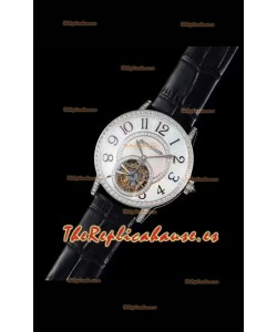 Jaeger LeCoultre RENDEZ-VOUZ Tourbillon Reloj Réplica Suizo calidad Espejo 1:1 en Caja de Acero