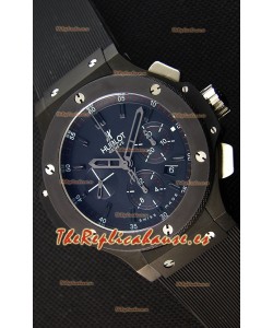 Hublot Big Bang Reloj Réplica Suizo todo el Revestimiento PVD color Negro Réplica a Espejo 1:1