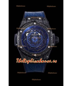 Hublot Big Bang One Click Sang Bleu Reloj Réplica a espejo 1:1 en Caja de Cerámica - 45MM