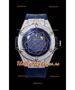 Hublot Big Bang One Click Sang Bleu Reloj Réplica a espejo 1:1 Caja en Acero Inoxidable 45MM - Dial Azul