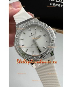 Hublot Classic Fusion Acero Inoxidable 33MM Dial Blanco Reloj Movimiento Cuarzo Suizo Calidad Espejo 1:1