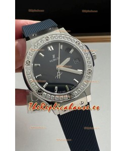 Hublot Classic Fusion Acero Inoxidable 33MM Dial Azul Reloj Movimiento Cuarzo Suizo Calidad Espejo 1:1
