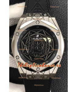 Hublot Big Bang Sang Bleu Reloj Réplica a Espejo 1:1 - 45MM Reloj en Acero Inoxidable