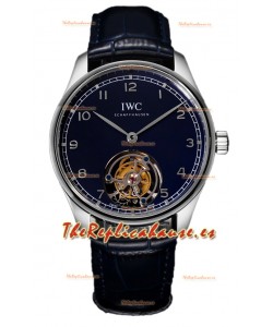 IWC Portugieser IW5458 Hand-Wound Genuino Tourbillon Acero Reloj Réplica Suiza 