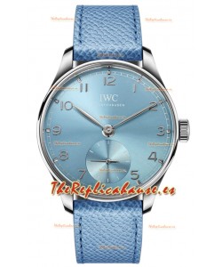 IWC Portugieser Automatic 40 IW358402 Dial Azul en Oro Blanco Reloj Réplica Espejo 1:1 