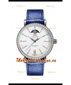 IWC Portofino IW659601 Automático Fase Lunar Reloj Caja Acero en Dial Blanco 37MM