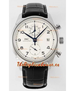 IWC Portugieser Cronógrafo Clásico IW390302 Dial Blanco Reloj Réplica Suizo