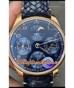 IWC Portuguese Calendario Perpetuo Reloj Suizo Oro Rosado REF. IW503312